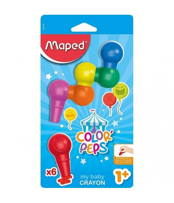 Color'Peps - My Baby Crayons- Mes premières craies x6