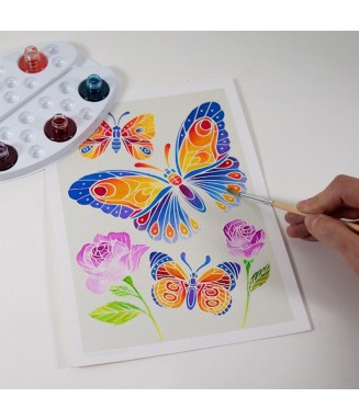 Coffret peinture Aquarellum junior - papillons et fleurs