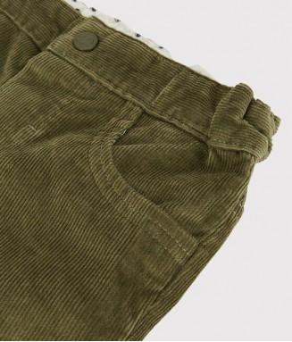Pantalon velours - kaki - AH21 - 12 mois