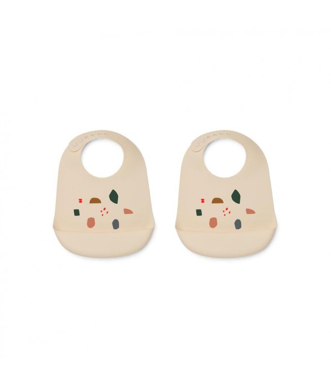 Bavoir silicone - Tilda - geometric multi mix