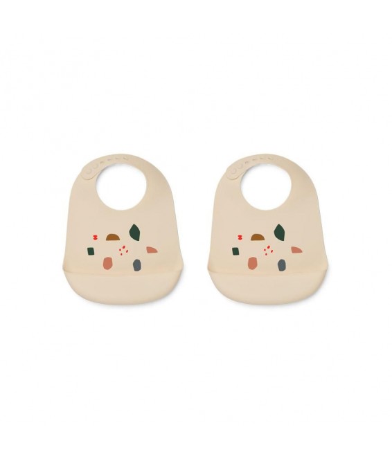 Bavoir silicone - Tilda - geometric multi mix