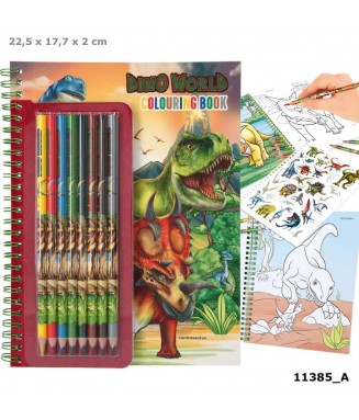 Dino World - à colorier avec crayons