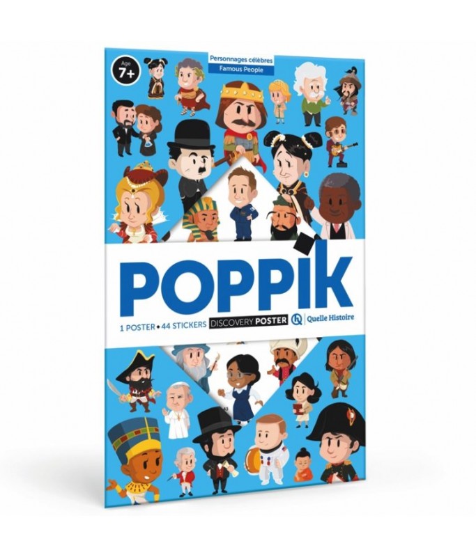 Poster Poppik & Quelle Histoire - Personnages célèbres