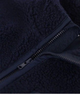 Veste chaude en sherpa recylée - AH22 - Smoking - 36 mois