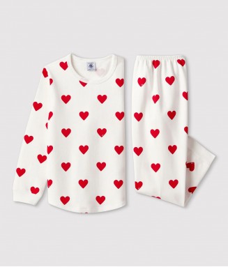 Pyjama - Coeurs rouges - 2 ans