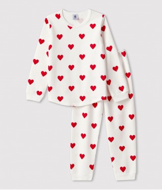 Pyjama - Coeurs rouges - 2 ans