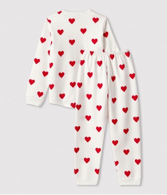 Pyjama - Coeurs rouges - 4 ans
