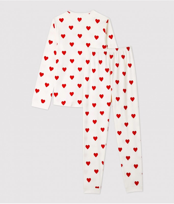 Pyjama - Coeurs rouges - 16 ans