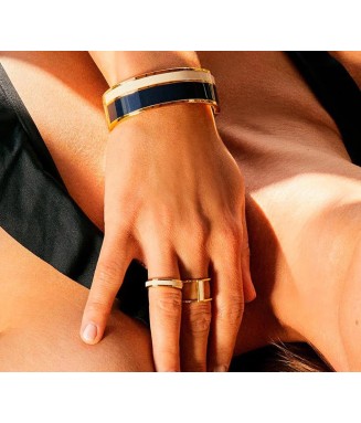 Vaporetto - Bracelet bleu nuit / blanc sable