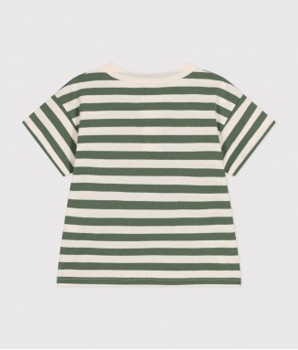 T-shirt rayé vert