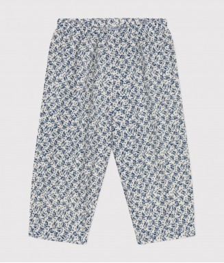 Pantalon - petites fleurs bleues