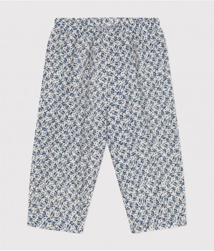 Pantalon - petites fleurs bleues