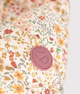 Doudoune - fleurs beige