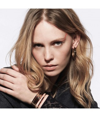 Boucles d'oreilles créoles - noir carbone