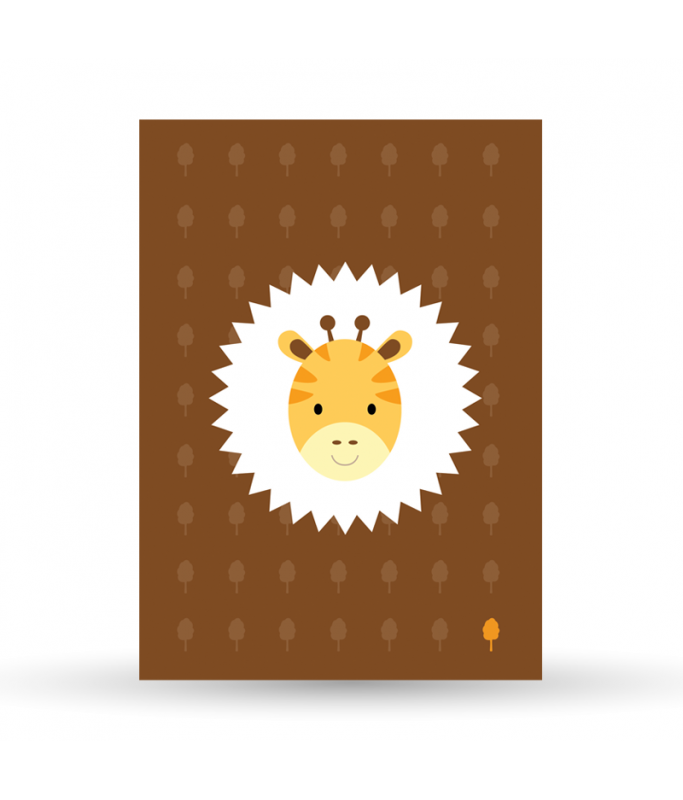 Carte Postale Jungle - Girafe
