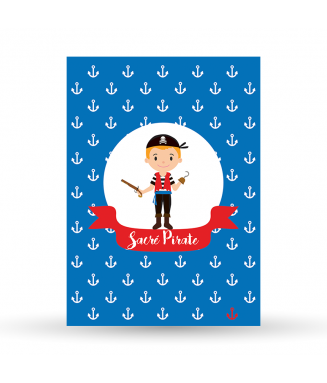Carte Postale Pirate - Garçon bleu