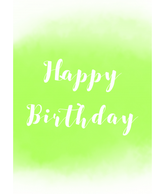 Carte Postale Happy Birthday - vert