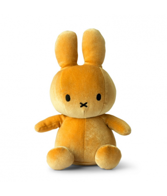 Miffy Lapin velours lisse Moutarde - 24 cm