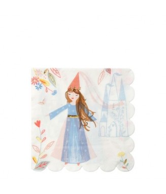 16 grandes serviettes Princesse Magique
