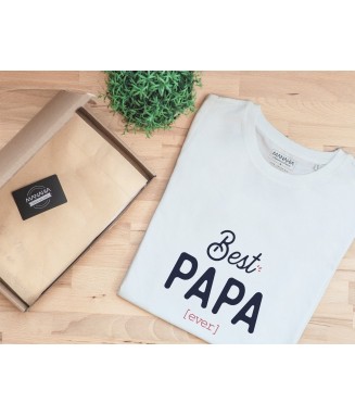 T-shirt - Homme - Best papa ever - Taille XL